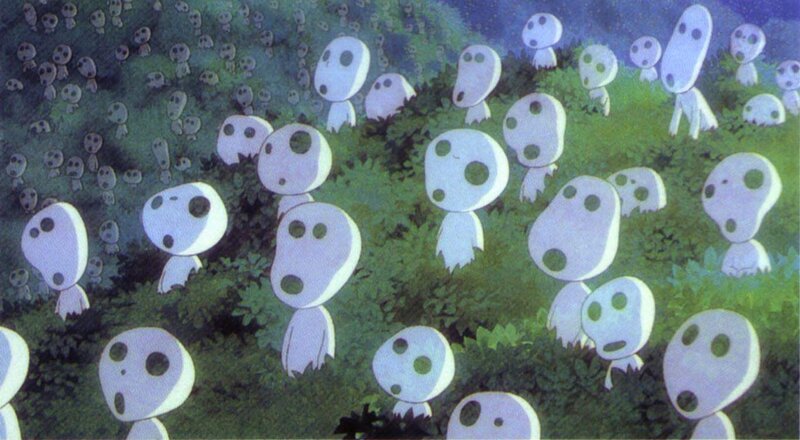 Spirits in a Forest — Green, Mysterious, Night