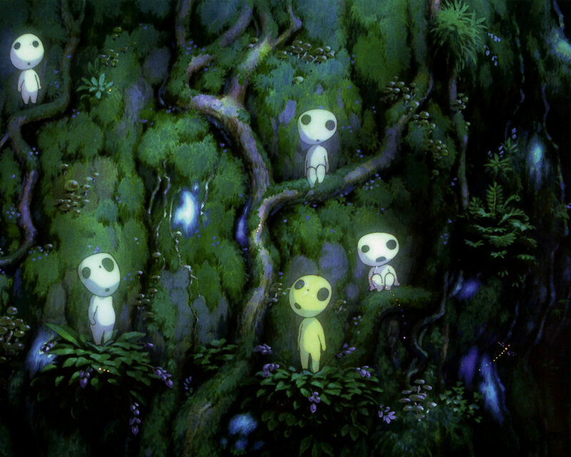 Spirits in a Forest — Green, Mysterious