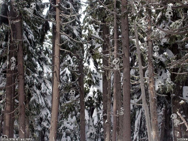 Spirits in Snowy Forest