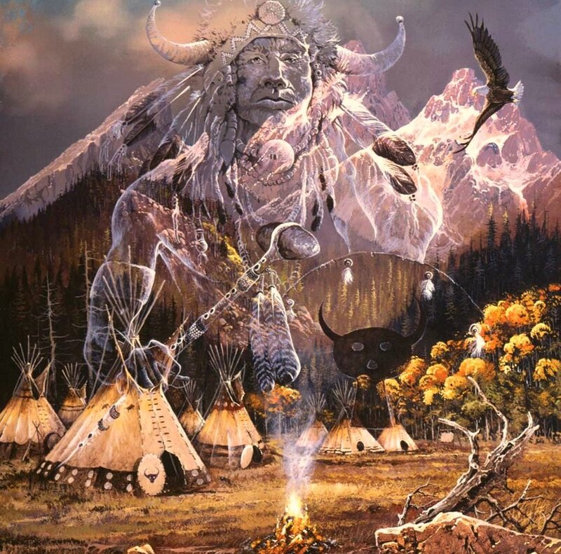 Spiritual Chief in Mountains