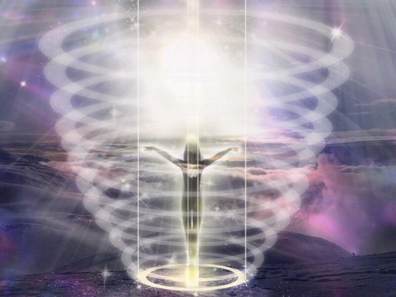 spiritual figure with light energy