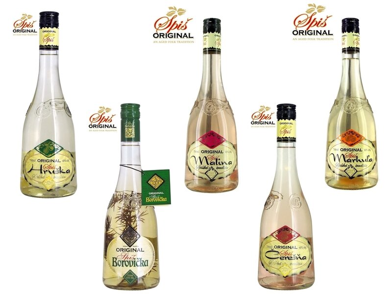 Spis Original spirit bottles