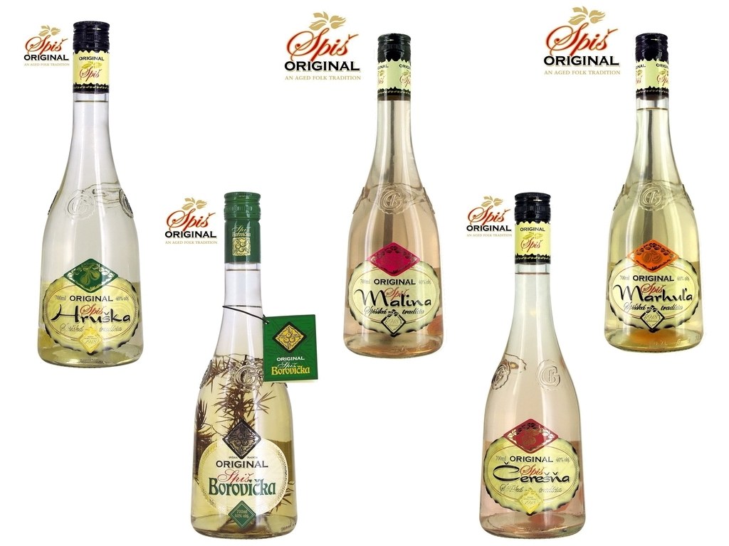 Spis Original spirit bottles