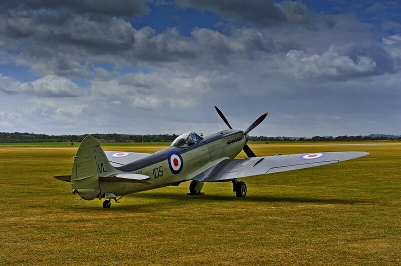 Spitfire Aircraft on Field