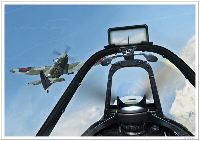 Spitfire cockpit view