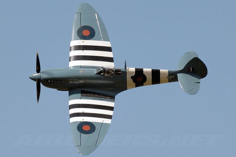 Spitfire Fighter Plane — Blue, Calm
