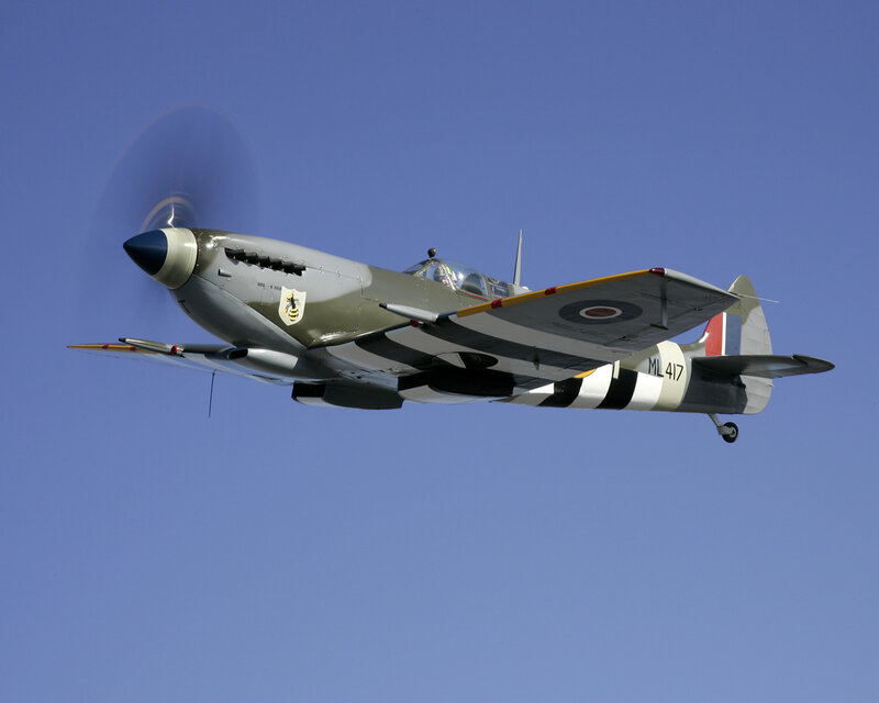 Spitfire Fighter Plane — Blue, Dynamic