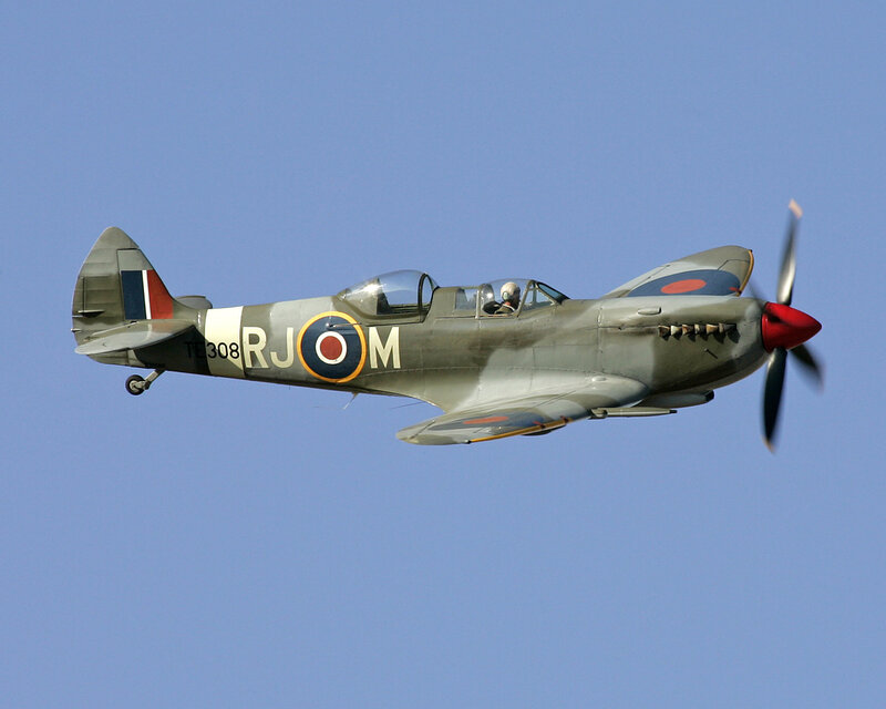Spitfire Fighter Plane — Gray, Calm, Afternoon