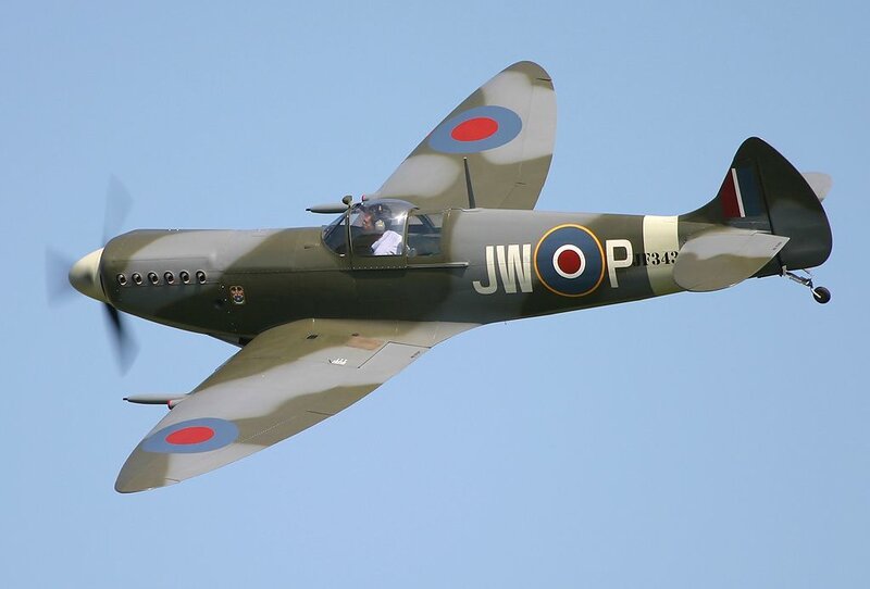 Spitfire Fighter Plane — Green, Calm