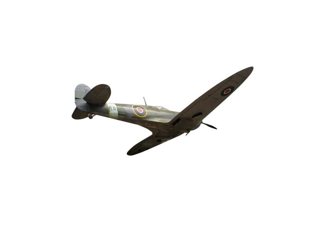 Spitfire fighter plane in flight
