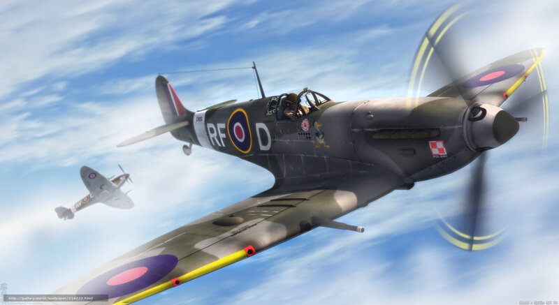 Spitfire Fighter Planes — Blue, Dynamic, Afternoon