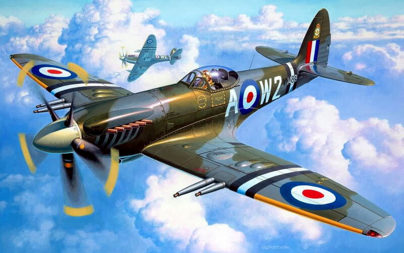 Spitfire Fighter Planes — Blue