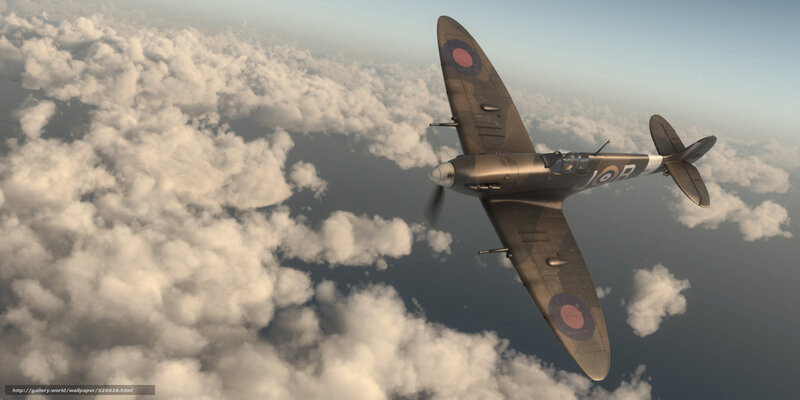 Spitfire in Clouds