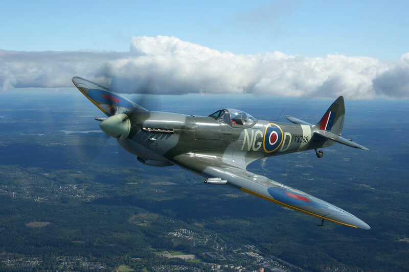 Spitfire in flight