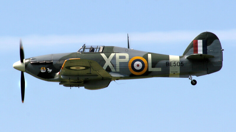 Spitfire in flight