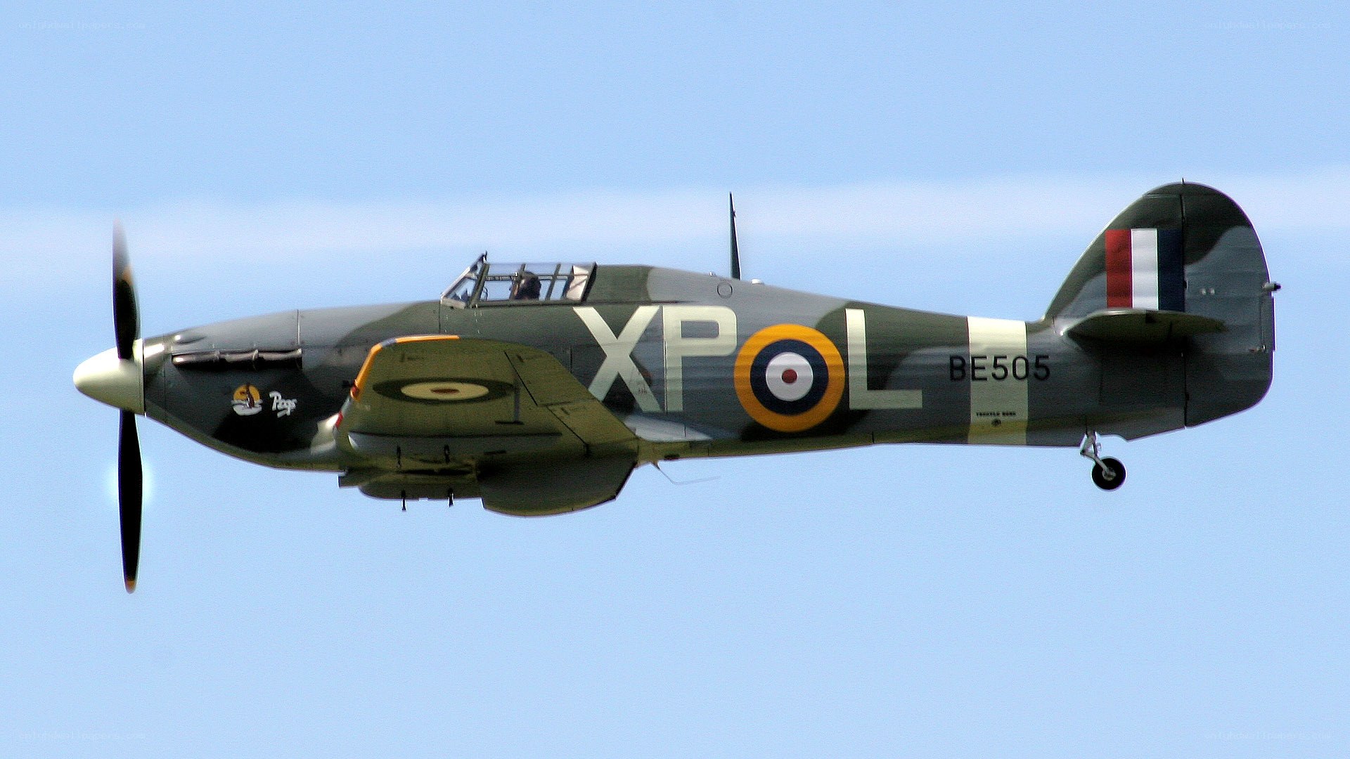 Spitfire in flight