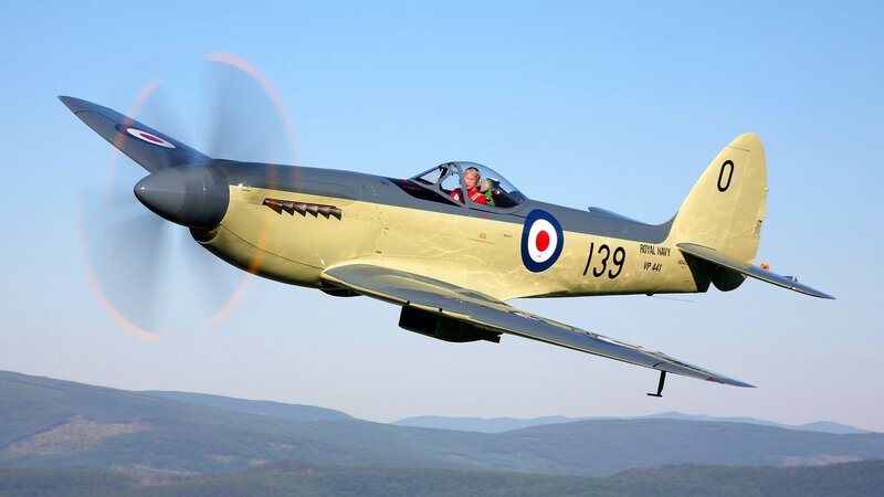 Spitfire in flight