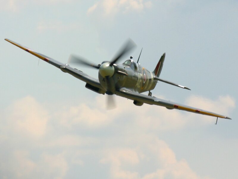 Spitfire in flight