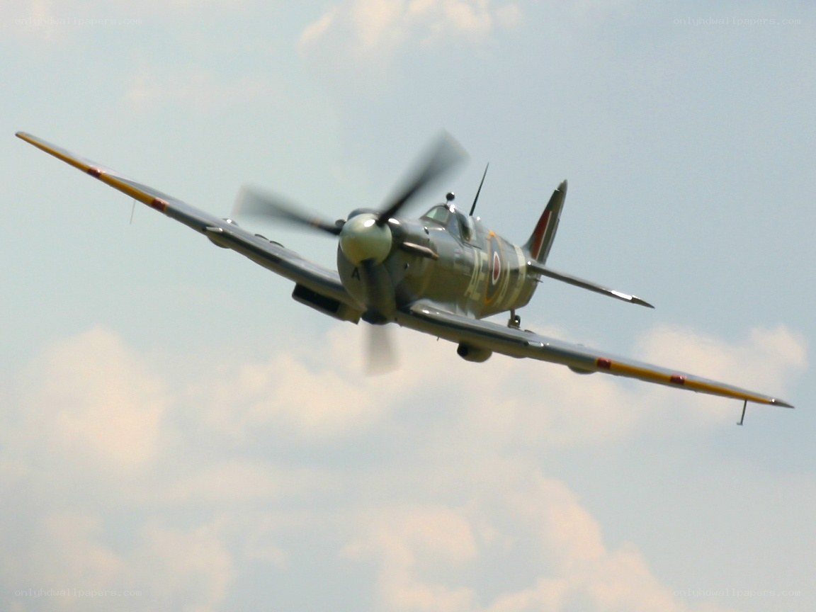 Spitfire in flight