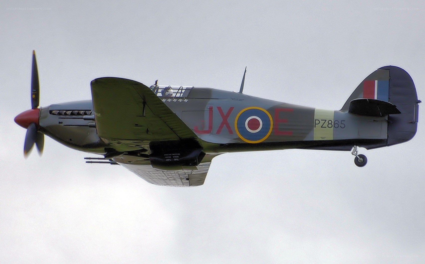 Spitfire in flight