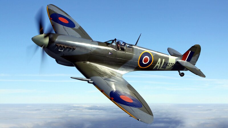 Spitfire in flight