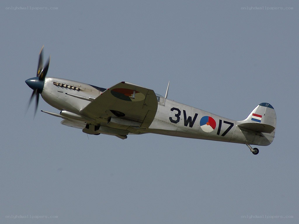 Spitfire in flight