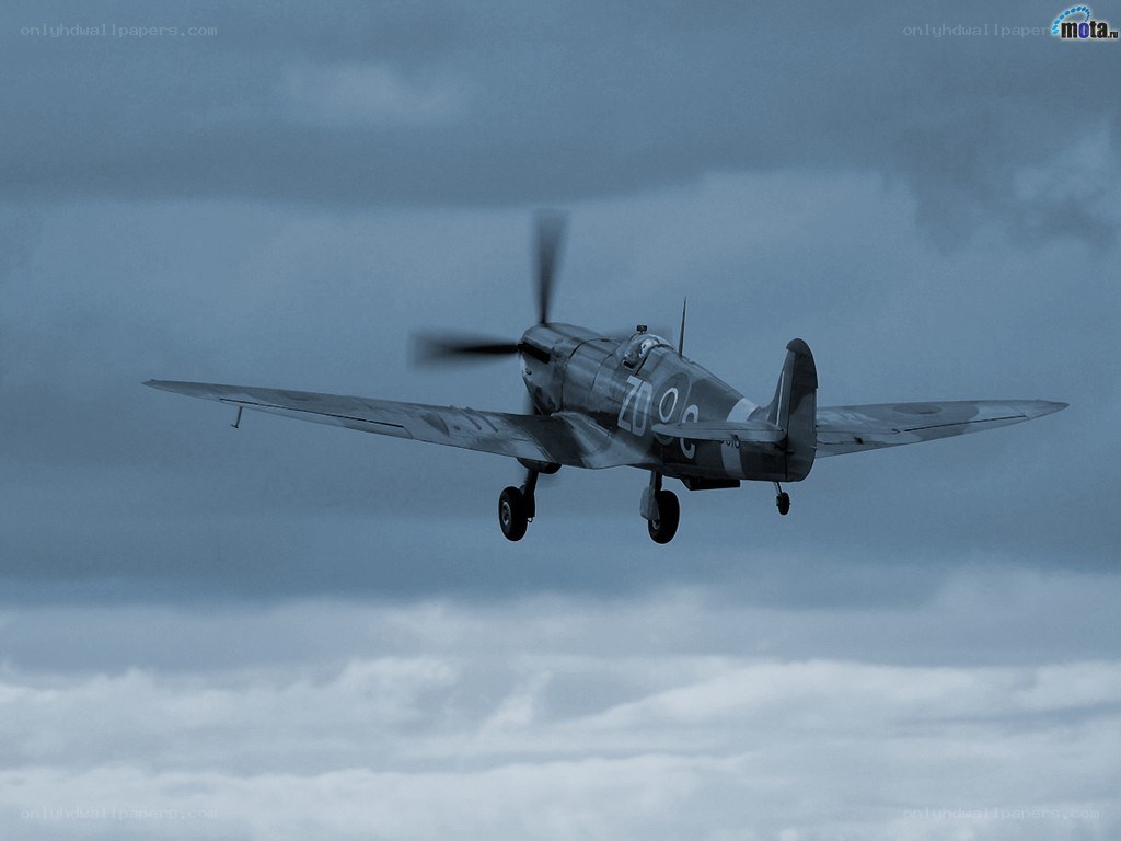 Spitfire in flight