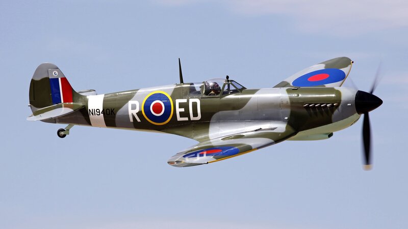 Spitfire in flight