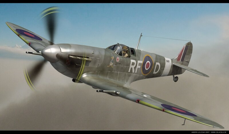 Spitfire in flight
