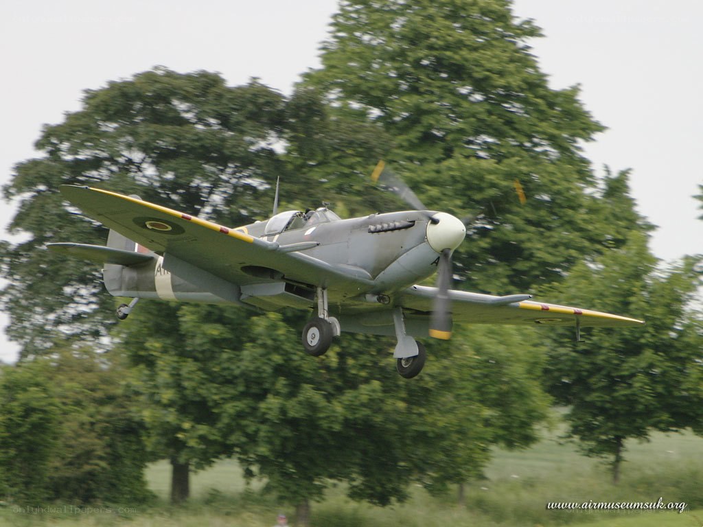 Spitfire in flight