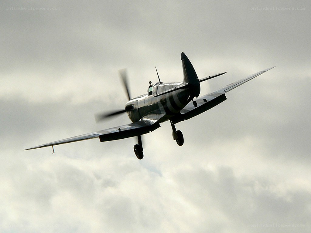 Spitfire in flight