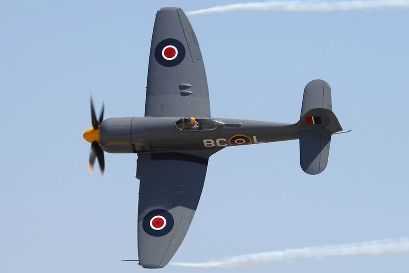 Spitfire in flight