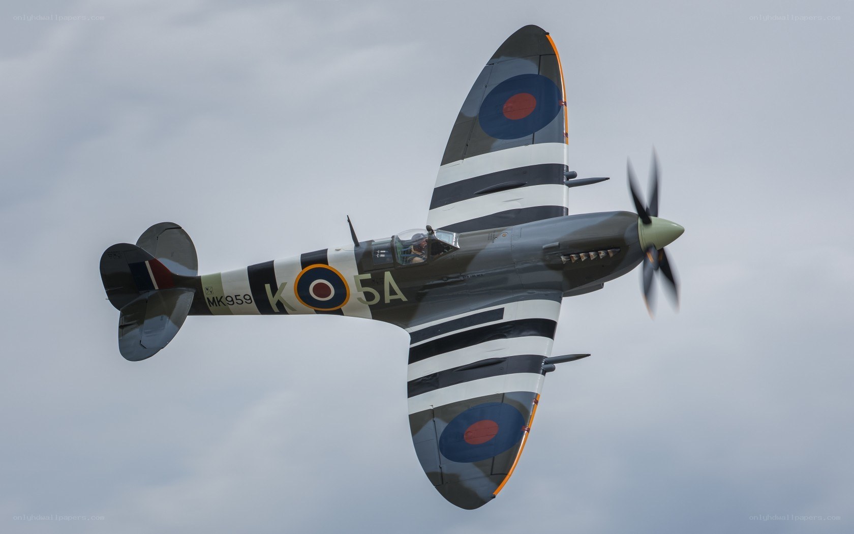 Spitfire in flight