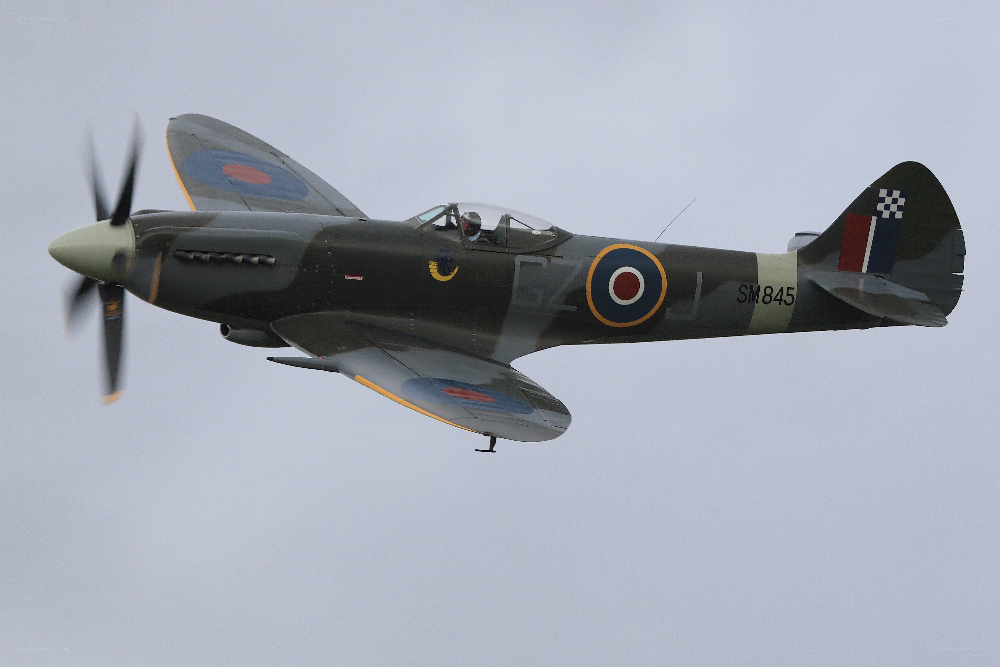 Spitfire in flight