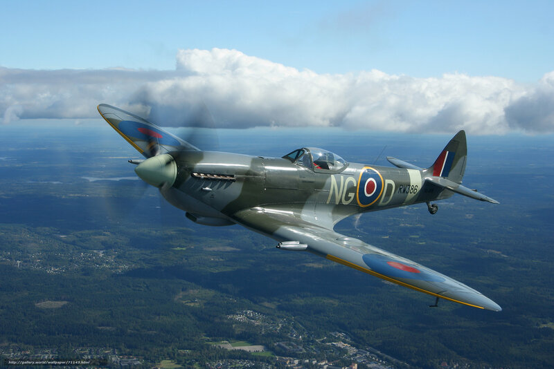 Spitfire in flight