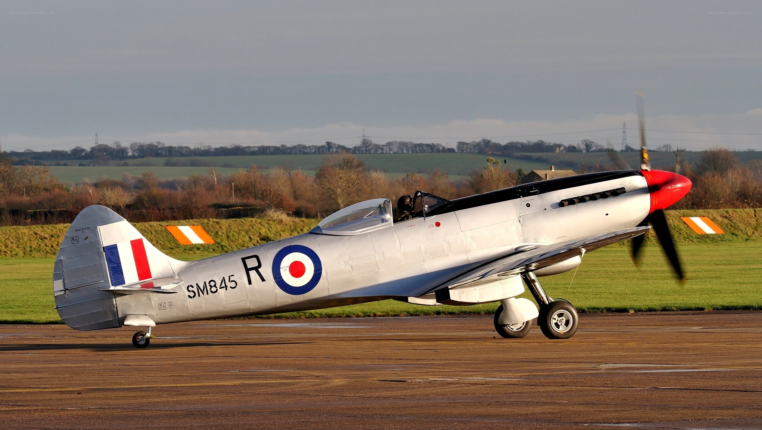Spitfire on the runway