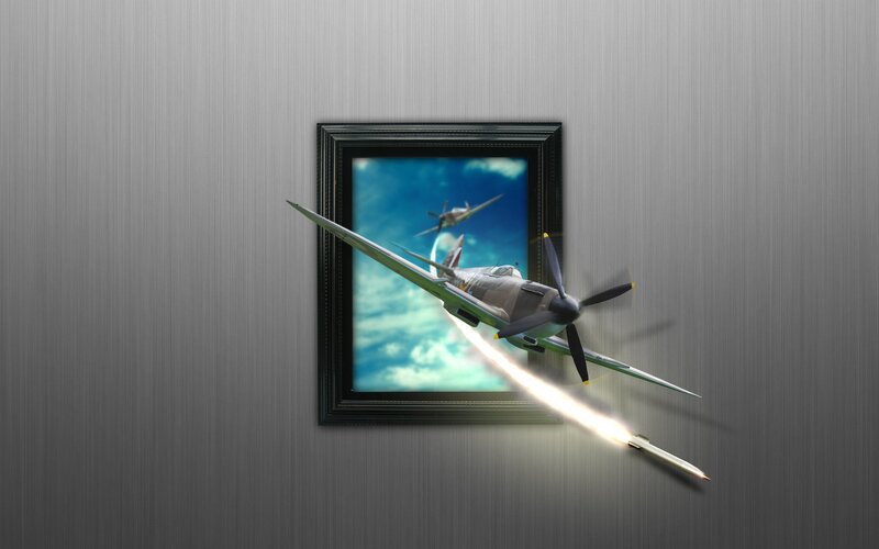 Spitfire Plane Flying