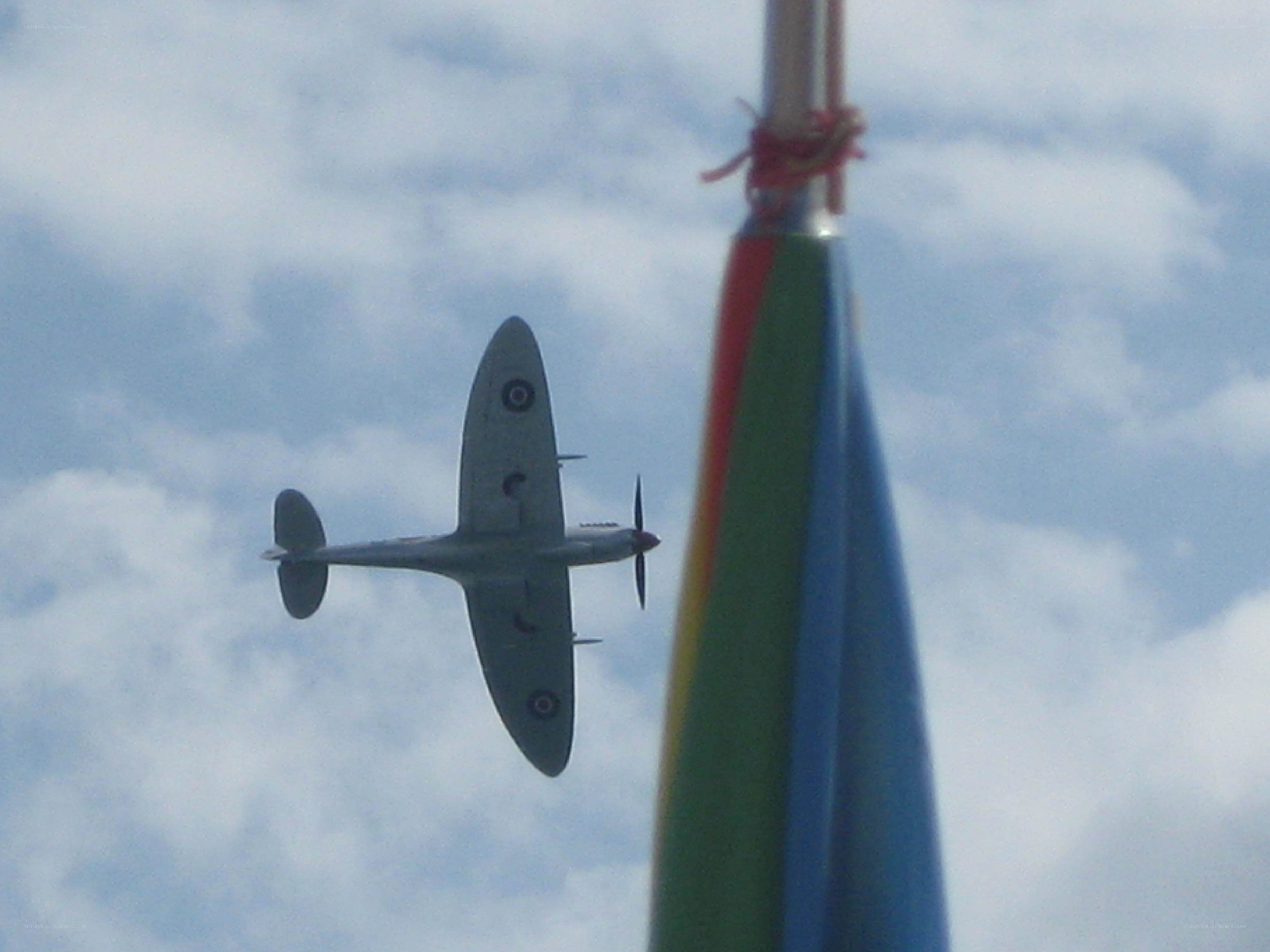 Spitfire plane in flight