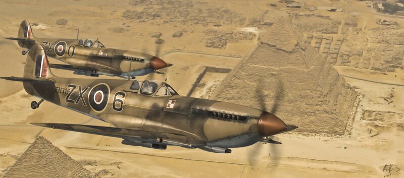 Spitfire Planes Flying