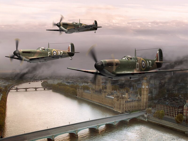 Spitfire Planes over London