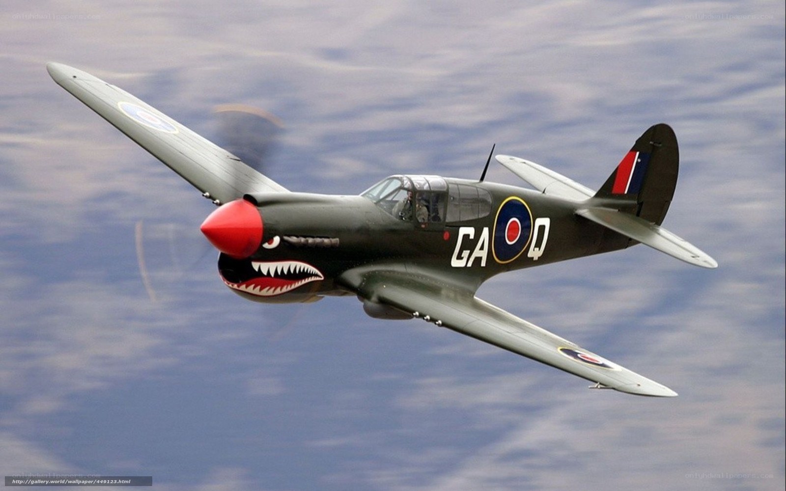 Spitfire with shark mouth