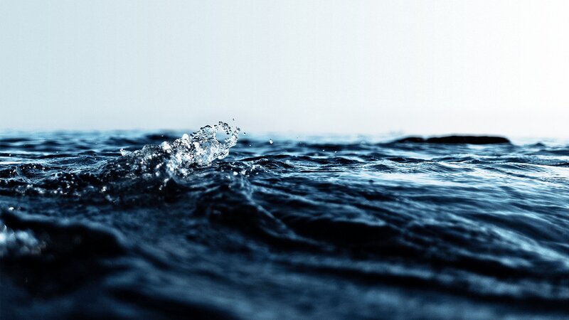 Splashing Ocean Water — Blue