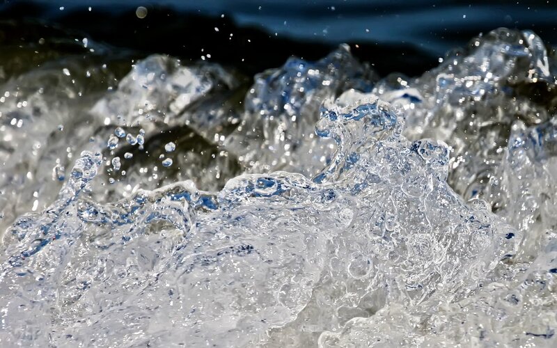 splashing water close-up
