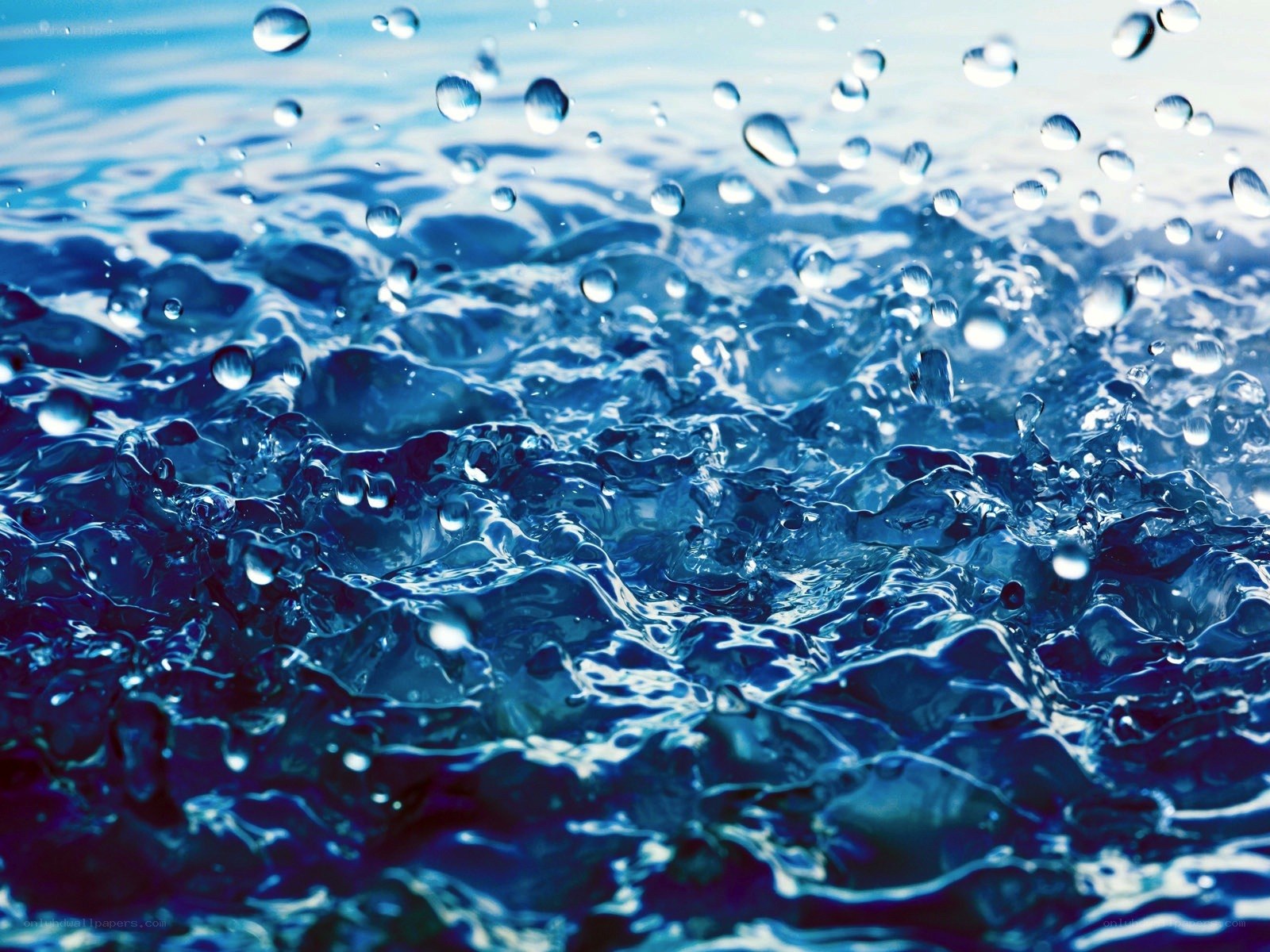 splashing water droplets