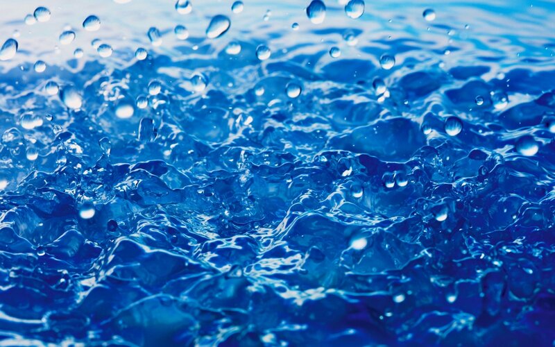 Splashing Water Surface — Blue