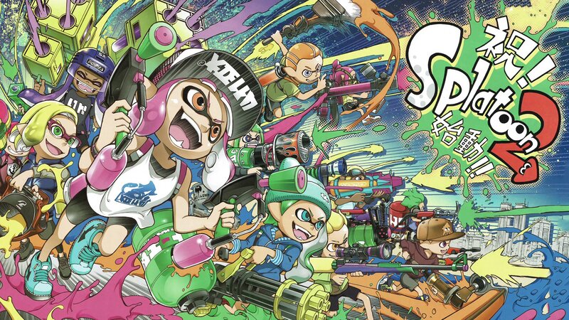 Splatoon Characters in Action — Green