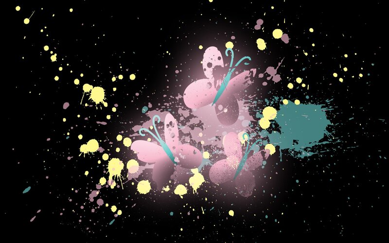 splattered butterfly art