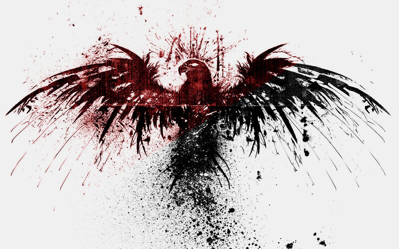 splattered eagle artwork
