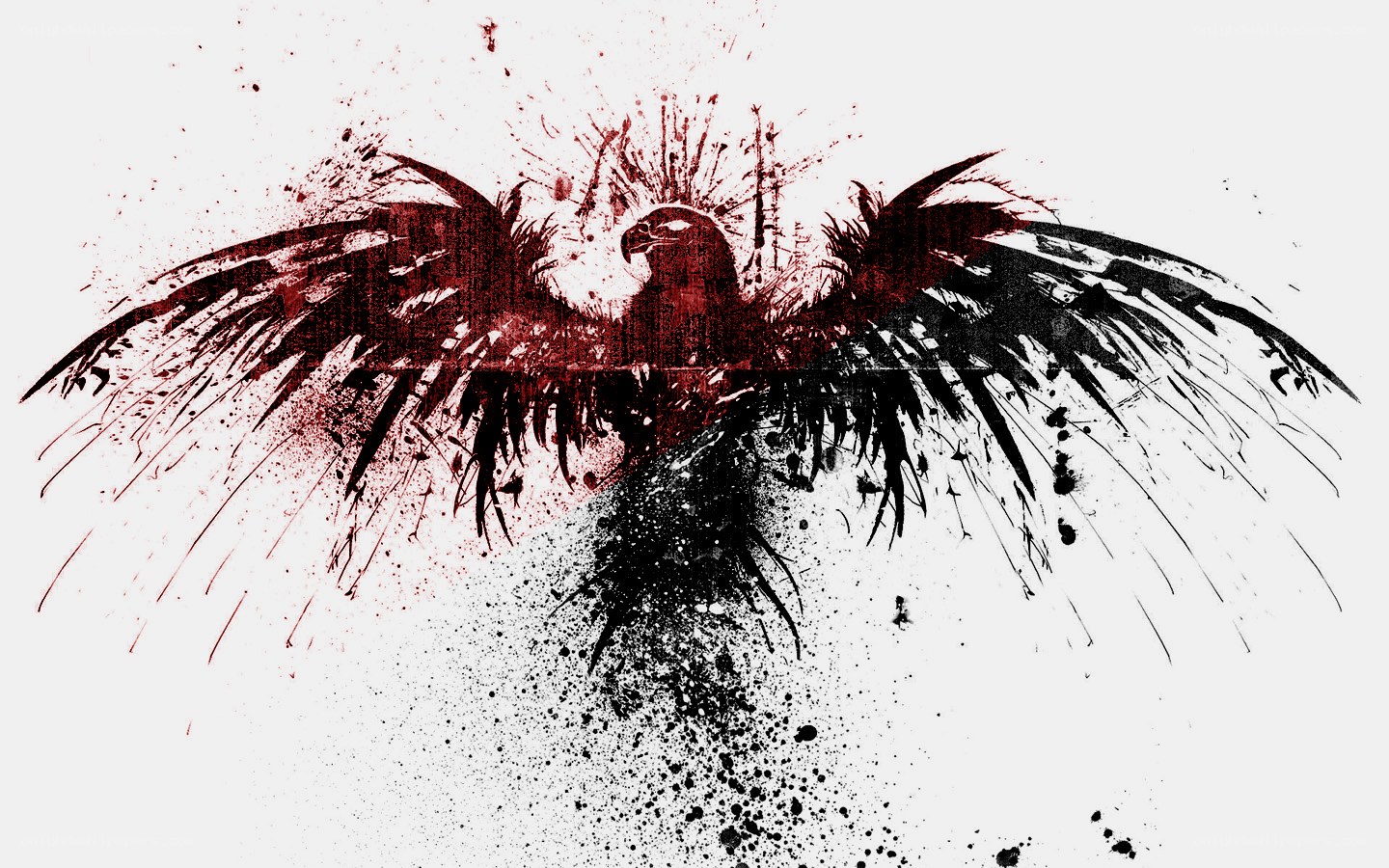 splattered eagle artwork