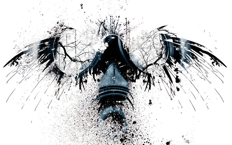 splattered eagle logo art